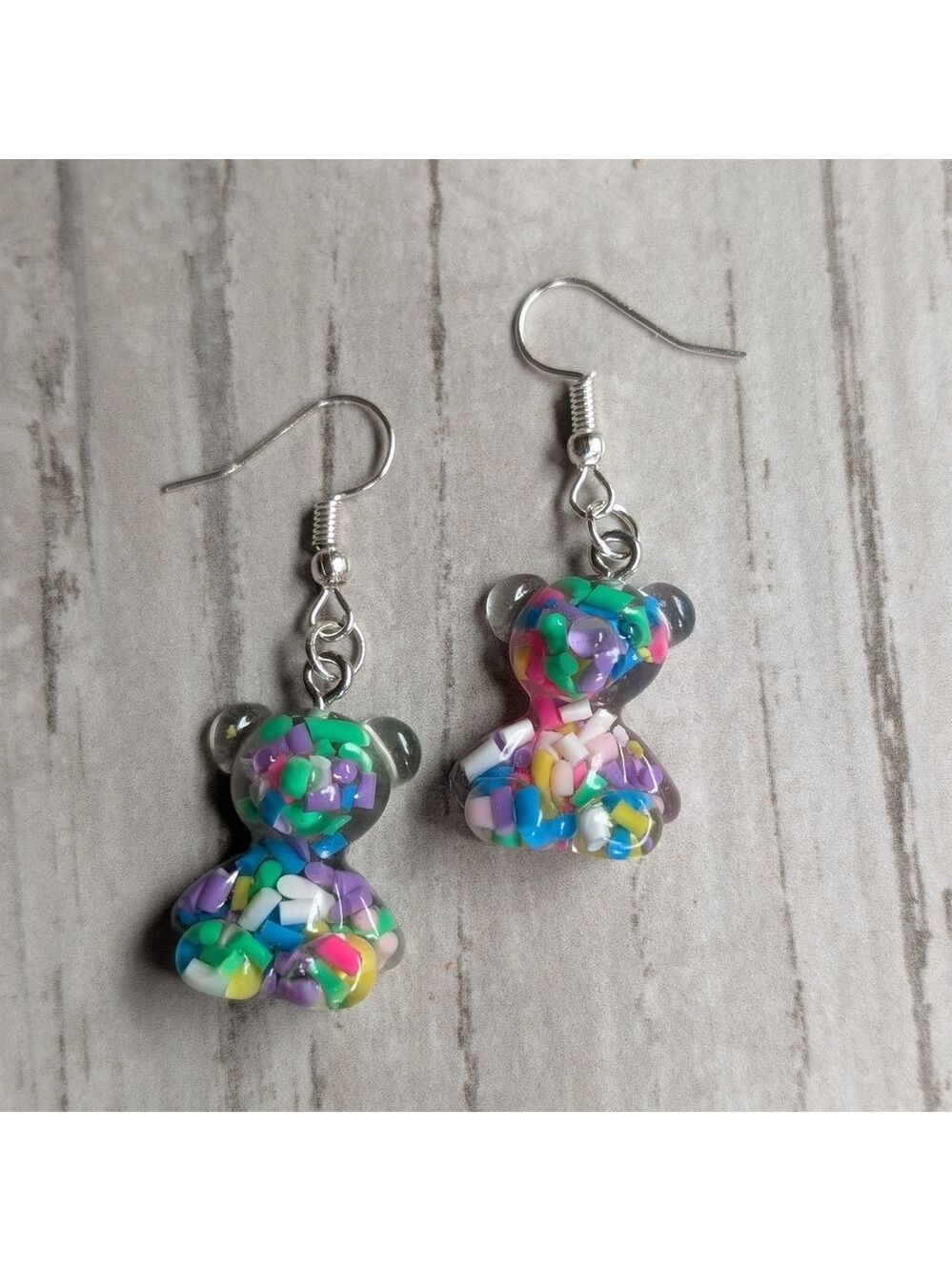 Rainbow Bear Earrings